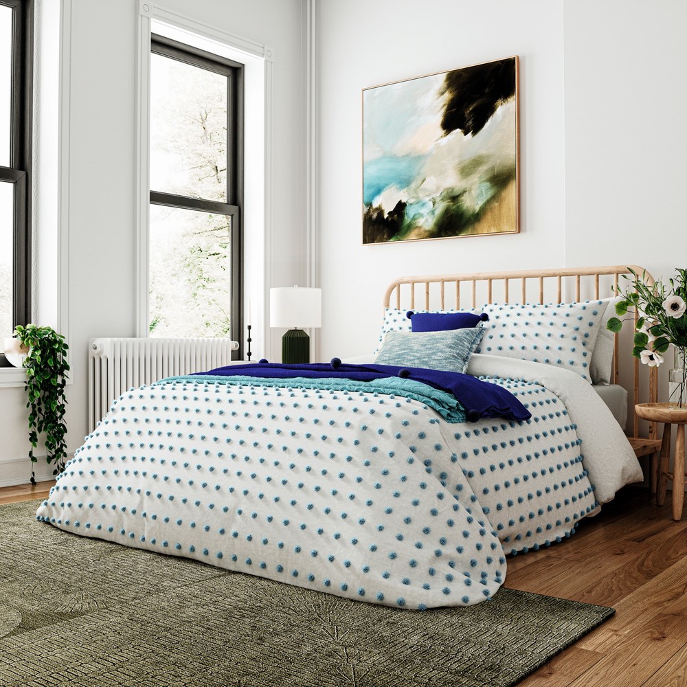 Budding Brights Tufted Spot Bedding by Helena Springfield in Blue White